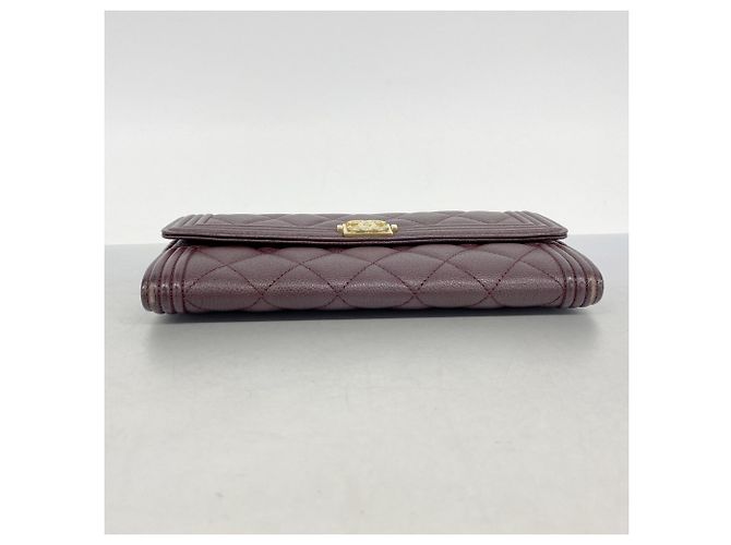 Chanel Boy Long Wallet in Bordeaux - Ansicht 2