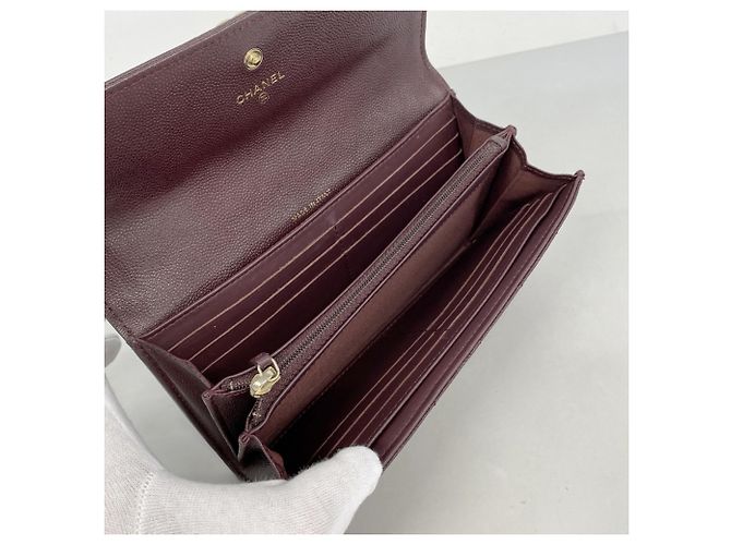 Chanel Boy Long Wallet in Bordeaux - Ansicht 3