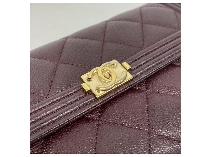 Chanel Boy Long Wallet in Bordeaux - Ansicht 8