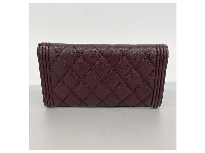 Chanel Boy Long Wallet in Bordeaux - Ansicht 9