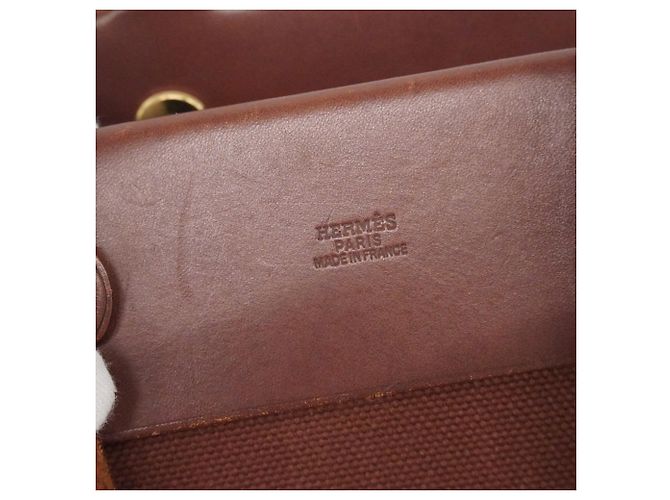 Hermès Hermes Herbag Cabas MM Tote Bag Marrone - vista 5