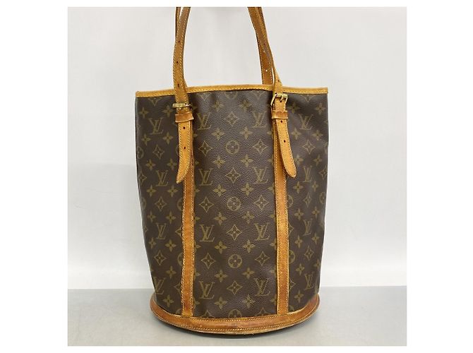 Borsa Tote Louis Vuitton Monogram Bucket GM M42236 Marrone - vista 11