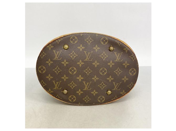 Borsa Tote Louis Vuitton Monogram Bucket GM M42236 Marrone - vista 3