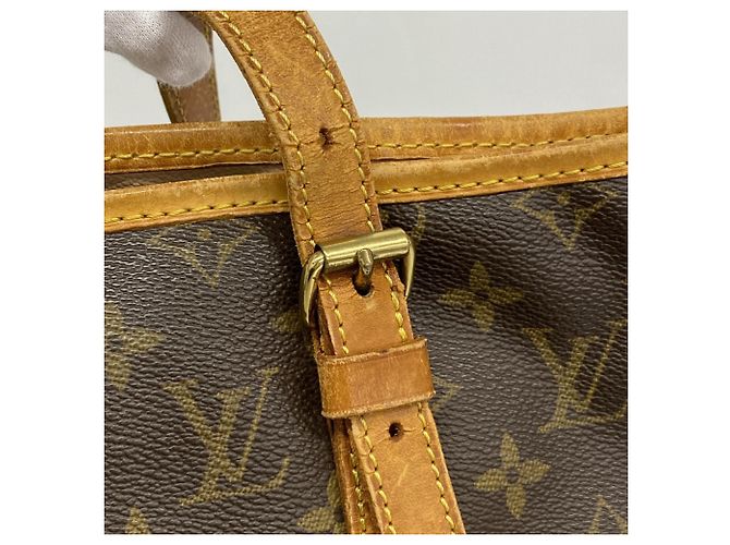 Borsa Tote Louis Vuitton Monogram Bucket GM M42236 Marrone - vista 8