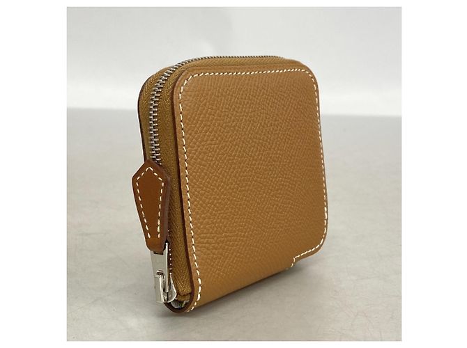 Hermès Tarjetero compacto de seda Azap Long Hermes Dorado - vista 2