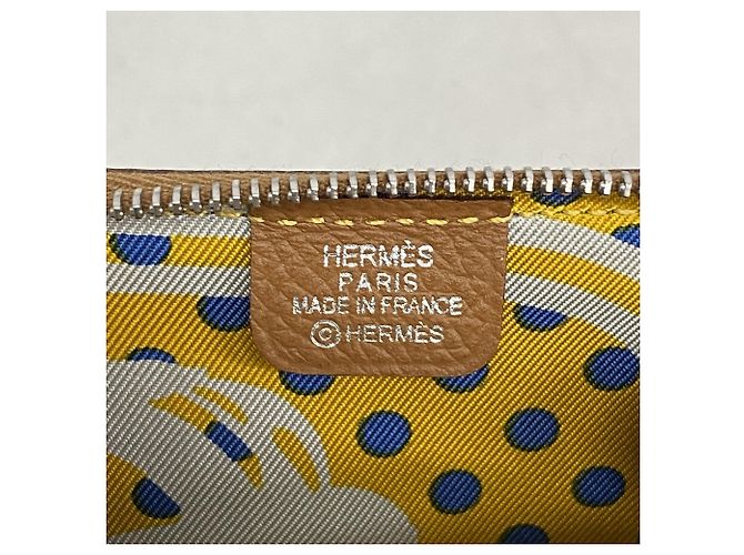 Hermès Tarjetero compacto de seda Azap Long Hermes Dorado - vista 4