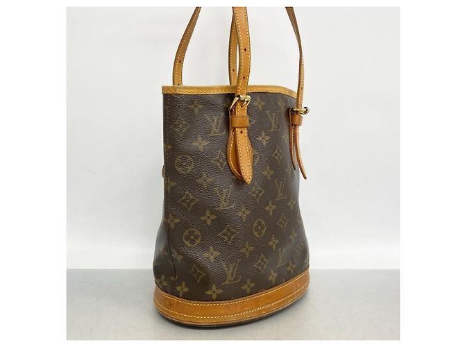 Louis Vuitton Monogram Bucket PM Tote Bag Brown - view 2
