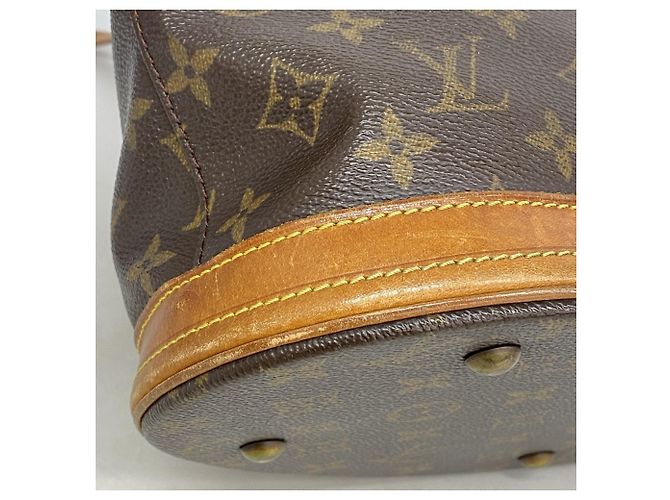 Louis Vuitton Monogram Bucket PM Tote Bag Brown - view 7