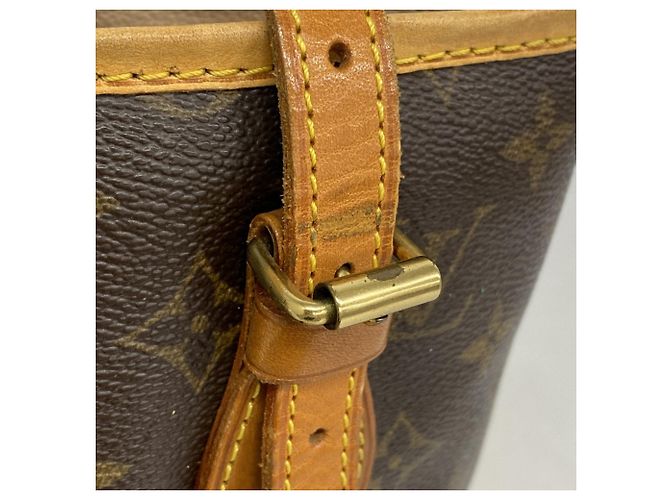 Louis Vuitton Monogram Bucket PM Tote Bag Brown - view 8