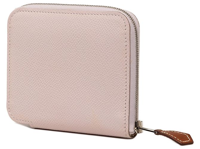 Silk In Cartera compacta de seda y cuero Epsom rosa Hermès - vista 2