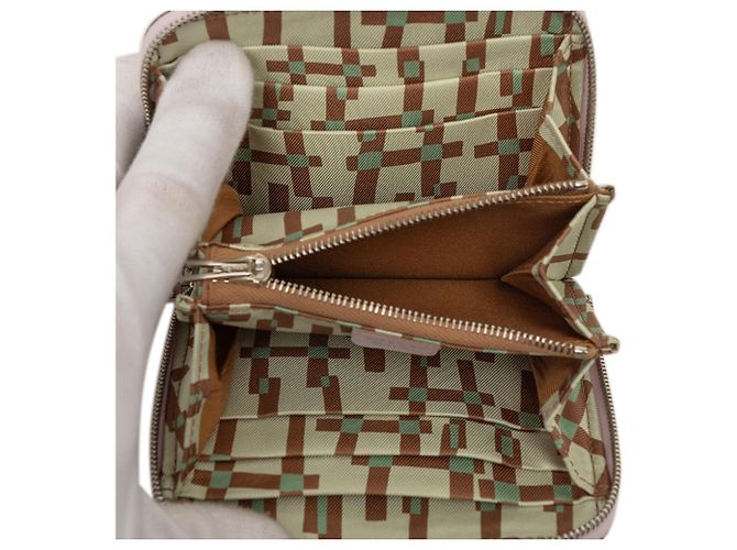 Silk In Cartera compacta de seda y cuero Epsom rosa Hermès - vista 4