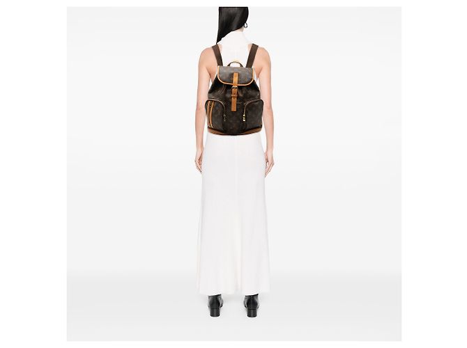 Louis Vuitton Zaino Bosphore Monogram Marrone - vista 7