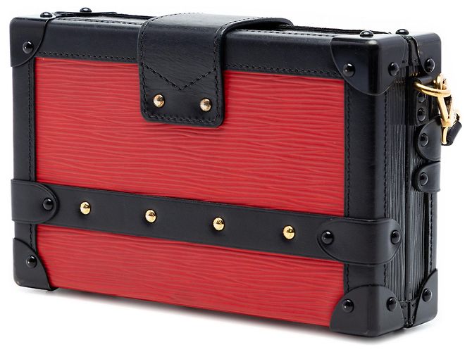 Petite Malle Louis Vuitton Petit Malle in pelle Epi rossa Rosso - vista 2