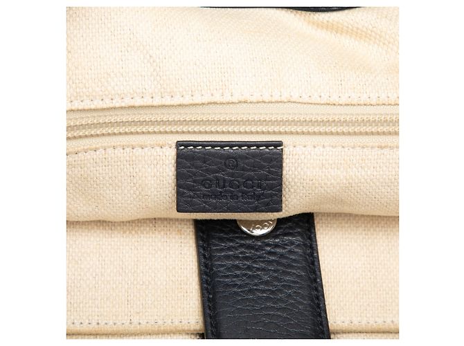 Gucci Black Calfskin Web Tote - view 5