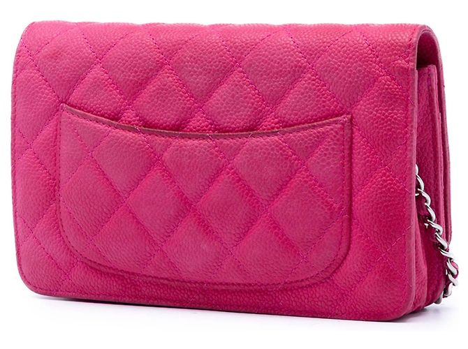 Chanel Pink CC gestepptes Caviar Wallet on Chain - Ansicht 2