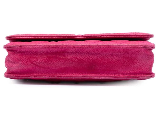 Chanel Pink CC gestepptes Caviar Wallet on Chain - Ansicht 3