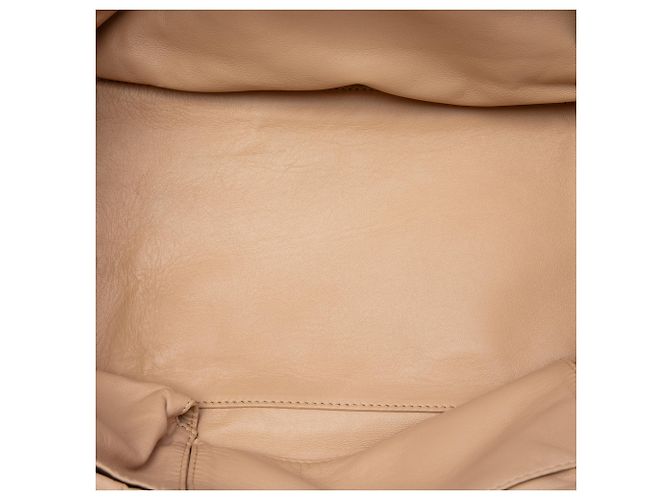 Borsa Chanel CC Luxe Ligne Bowler in pelle di cervo metallizzata marrone Bronzo - vista 4