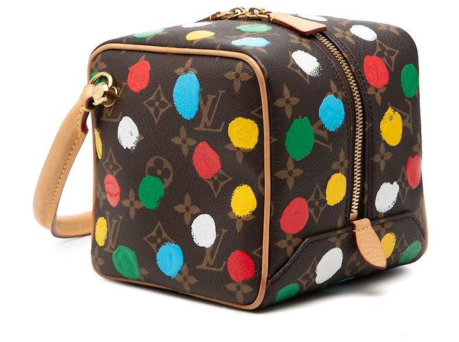 Louis Vuitton Brown Yayoi Kusama Monogram Painted Dots Square Bag - view 2