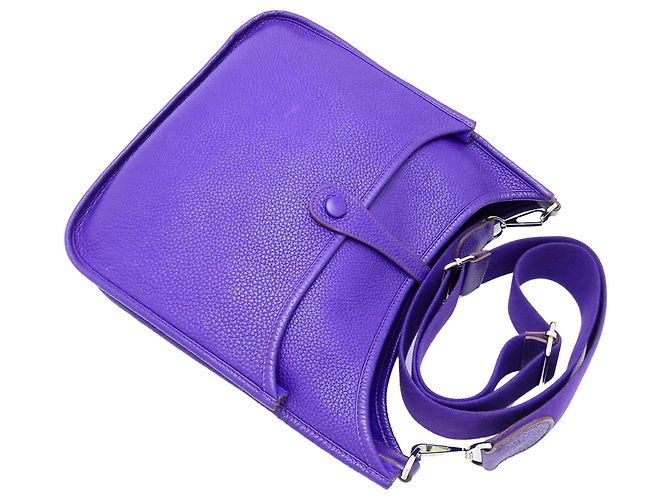 Hermès Purple Clemence Evelyne III PM Porpora - vista 21