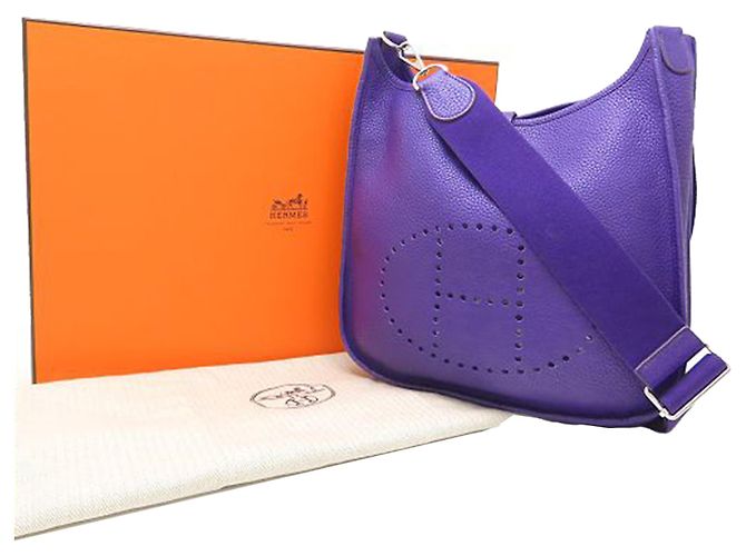Hermès Purple Clemence Evelyne III PM Porpora - vista 22