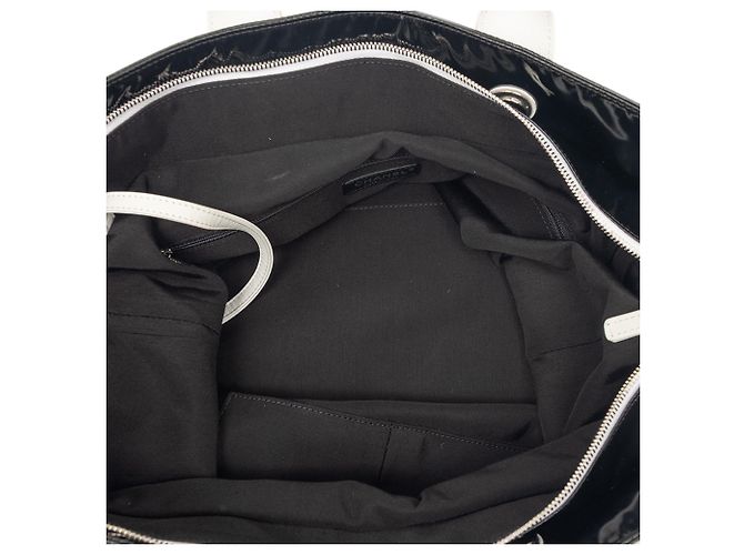 Borsa Chanel Black Coated Canvas La Pausa Bay Shopping Nero - vista 4