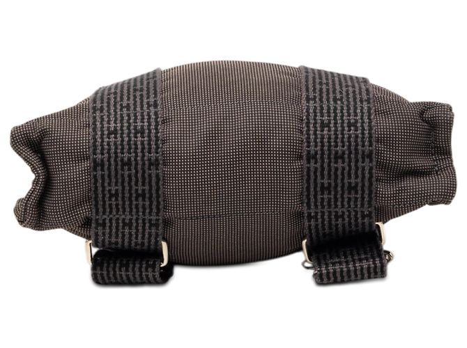 Hermès Herline Rucksack PM aus grauem Canvas Marrom - vista 3