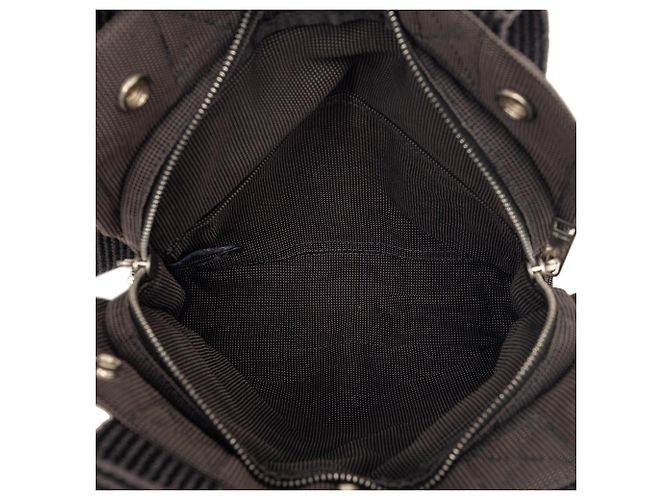 Hermès Herline Rucksack PM aus grauem Canvas Marrom - vista 5