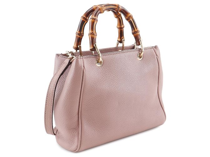 Borsa Gucci Pink Mini Calfskin Bamboo Shopper Rosa - vista 2
