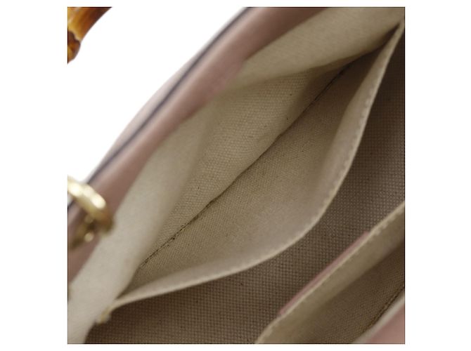 Borsa Gucci Pink Mini Calfskin Bamboo Shopper Rosa - vista 4