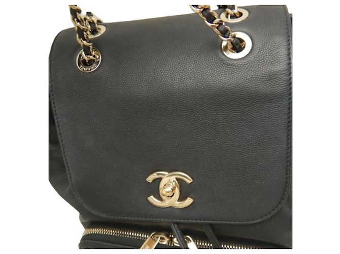 Zaino Chanel Black Business Affinity Caviar Nero - vista 15