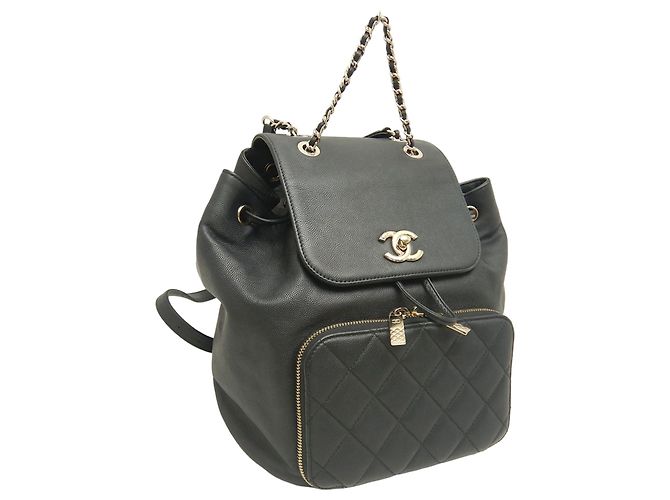 Zaino Chanel Black Business Affinity Caviar Nero - vista 2
