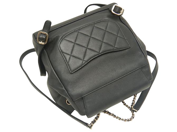 Zaino Chanel Black Business Affinity Caviar Nero - vista 3