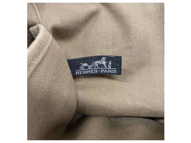 Hermès Borsa Tote Hermes Valparaiso MM Taupe - vista 5