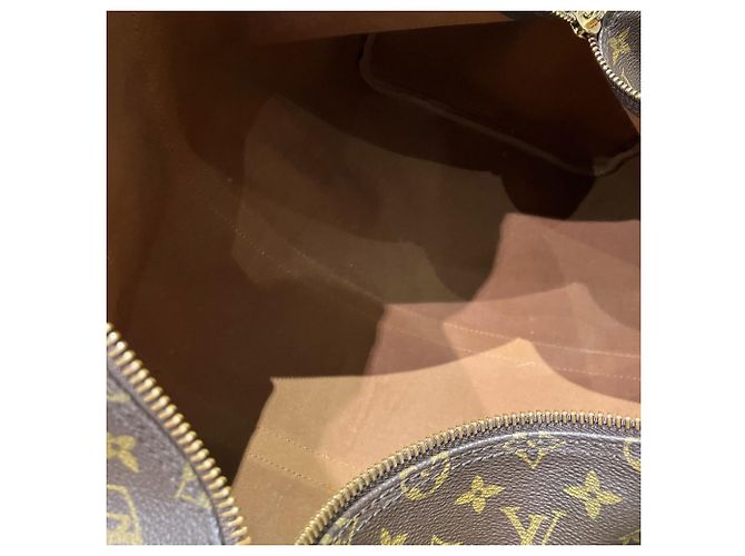 Louis Vuitton Keepall Bandoulière 55 Borsa Boston Marrone - vista 5