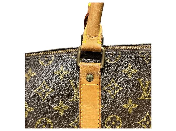 Louis Vuitton Keepall Bandoulière 55 Borsa Boston Marrone - vista 7