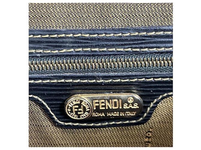 Fendi Zucca Handtasche aus braunem Canvas und Leder - Ansicht 4