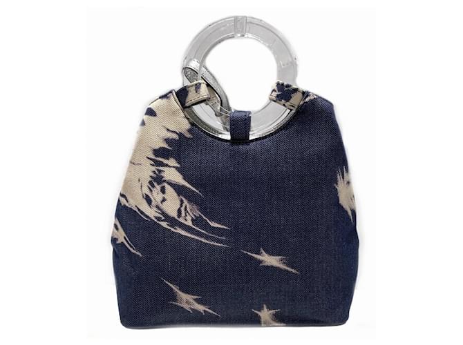 Céline Celine Circle Logo Handle Tote Bag Marineblau - Ansicht 2