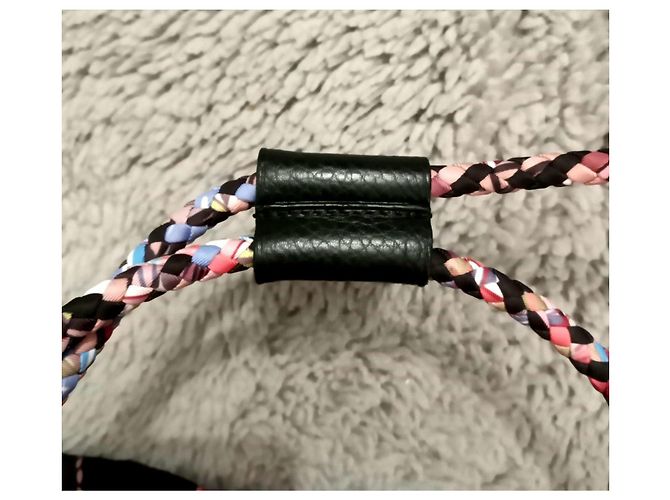 Hermès "Feathers and Flowers" Beutel Braun Schwarz Pink Weiß Rot Blau - Ansicht 9