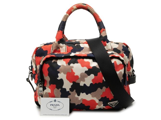 Prada Handtasche mit Triangle-Logo-Plakette Mehrfarben - Ansicht 9
