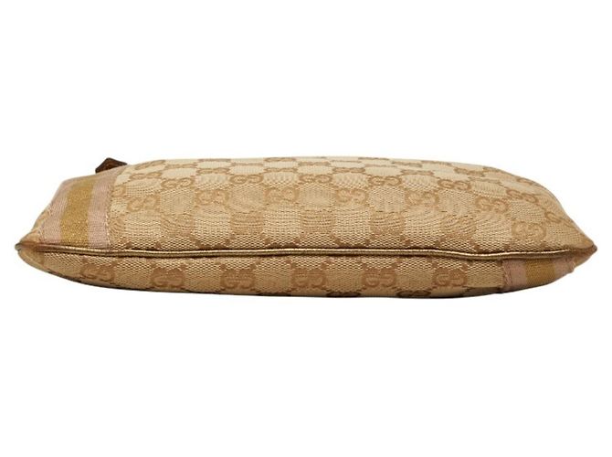 Borsa a tracolla e a spalla Gucci GG Canvas Sherry Line Rosa Beige D'oro - vista 3