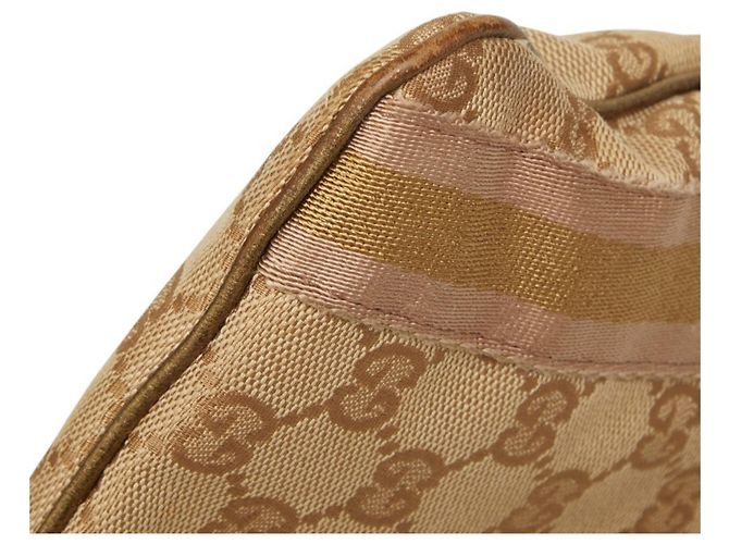 Borsa a tracolla e a spalla Gucci GG Canvas Sherry Line Rosa Beige D'oro - vista 5