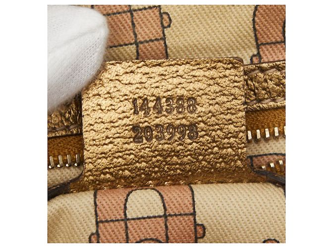 Borsa a tracolla e a spalla Gucci GG Canvas Sherry Line Rosa Beige D'oro - vista 9
