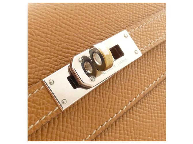 Hermès Cartera larga plegable Hermes Kelly Classic 051300CK Dorado - vista 7