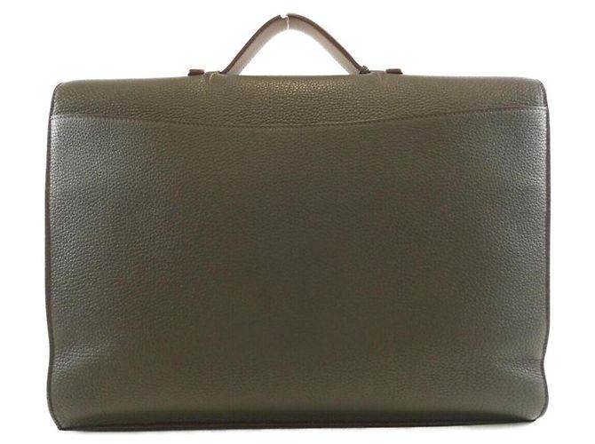 Hermès Hermes Sac à Dépêches Multi Pocket Handbag Marrone Verde Taupe - vista 2