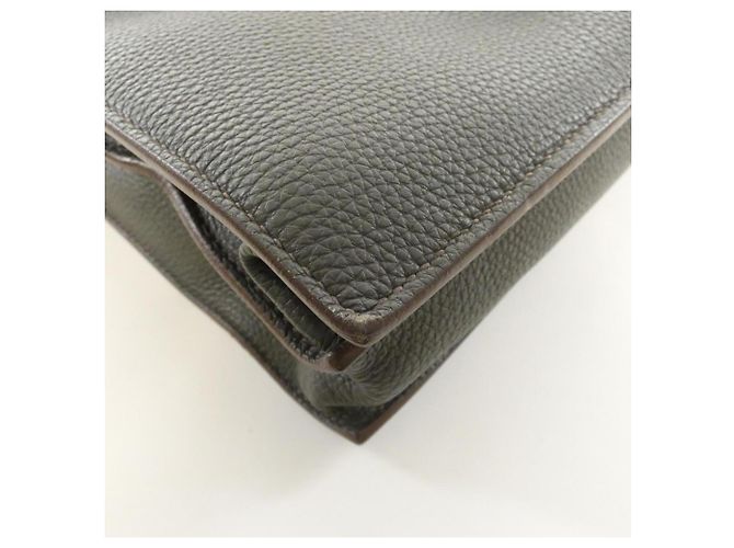 Hermès Hermes Sac à Dépêches Multi Pocket Handbag Marrone Verde Taupe - vista 3