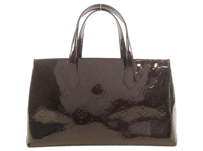 Borsa Louis Vuitton Vernis Wilshire PM in Amarante Bordò - vista 2