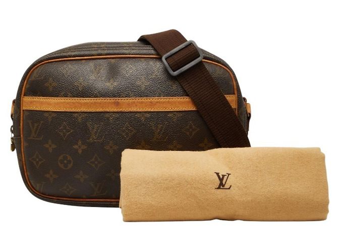 Borsa a tracolla Louis Vuitton Monogram Reporter PM Marrone - vista 14