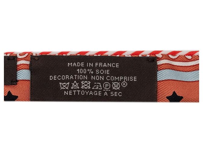Hermès Hermes Twilly Doll Paris Station Schal Mehrfarben Orange - Ansicht 4