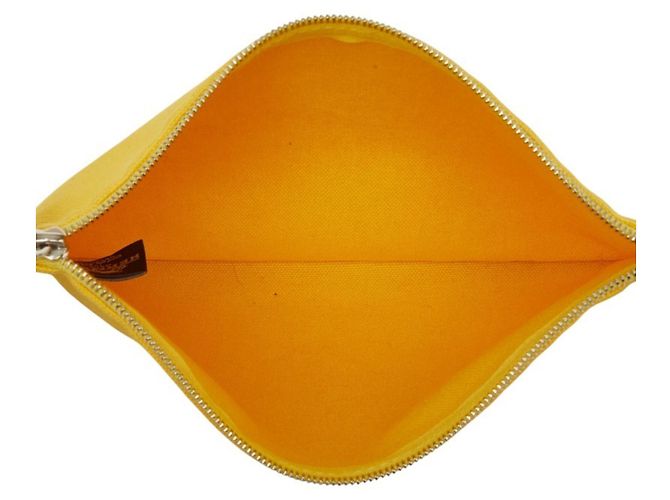 Hermès Pochette Hermes Yachting PM Giallo - vista 6
