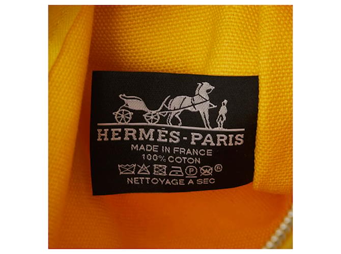 Hermès Pochette Hermes Yachting PM Giallo - vista 7